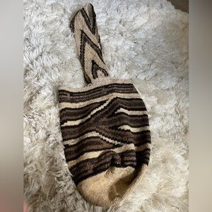 Made in Columbia- Stylish Brown Patterned Women's Bag (100% Wool)